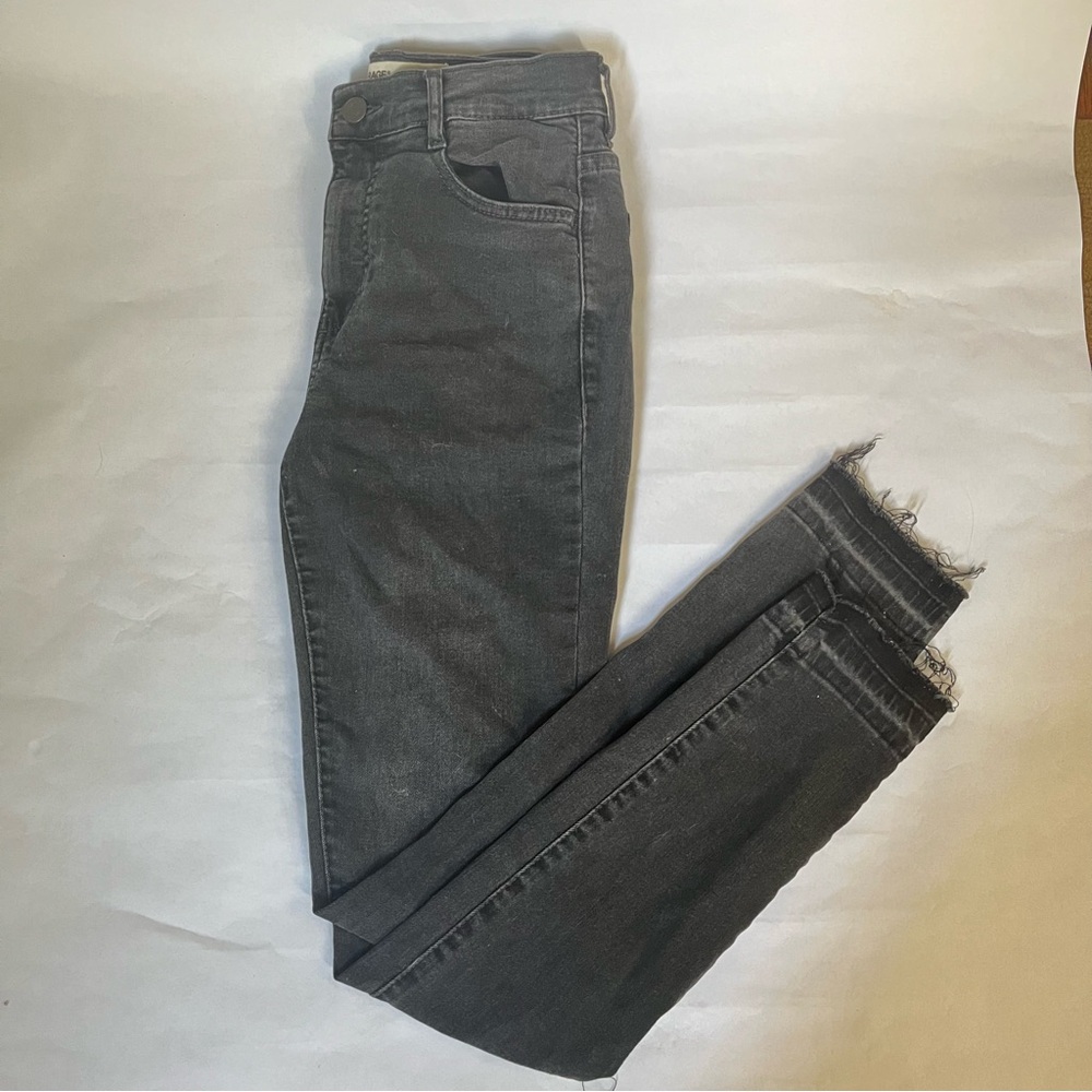 Garage Straight Leg Black Jeans